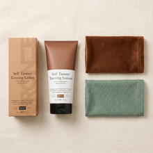 The complete kit laid out on ivory linen